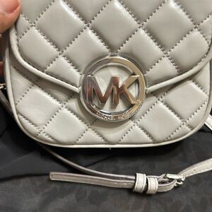 Michael Kors Gray Quilted Crossbody Bag